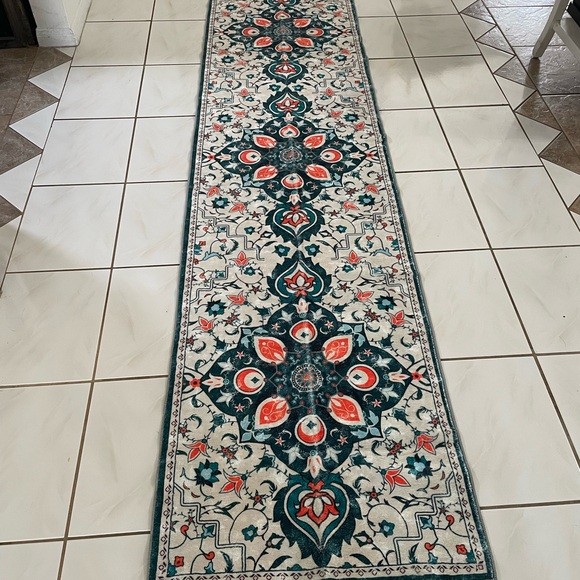 SARAG 2x8 Runner Rug for Hallways Non Skid Washable Kitchen Runner Green Vintage - Picture 8 of 14